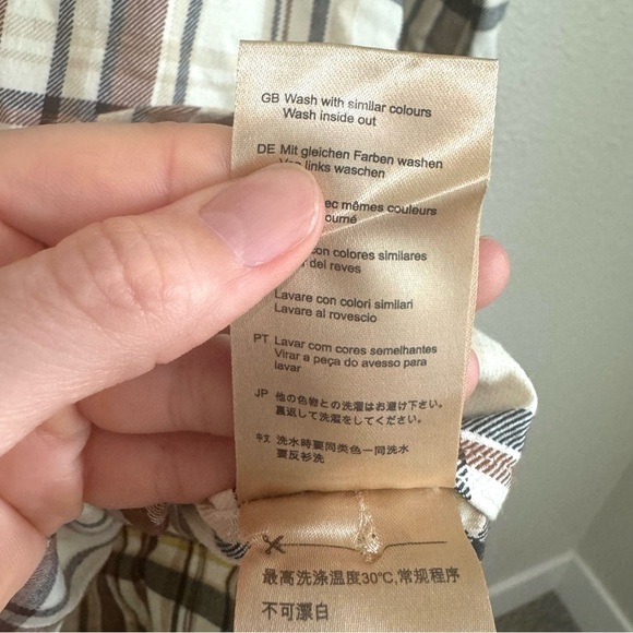 Scotch & Soda Men's Medium Regular Fit Long Sleeve Shirt in Worker Style Plaid - Picture 9 of 11